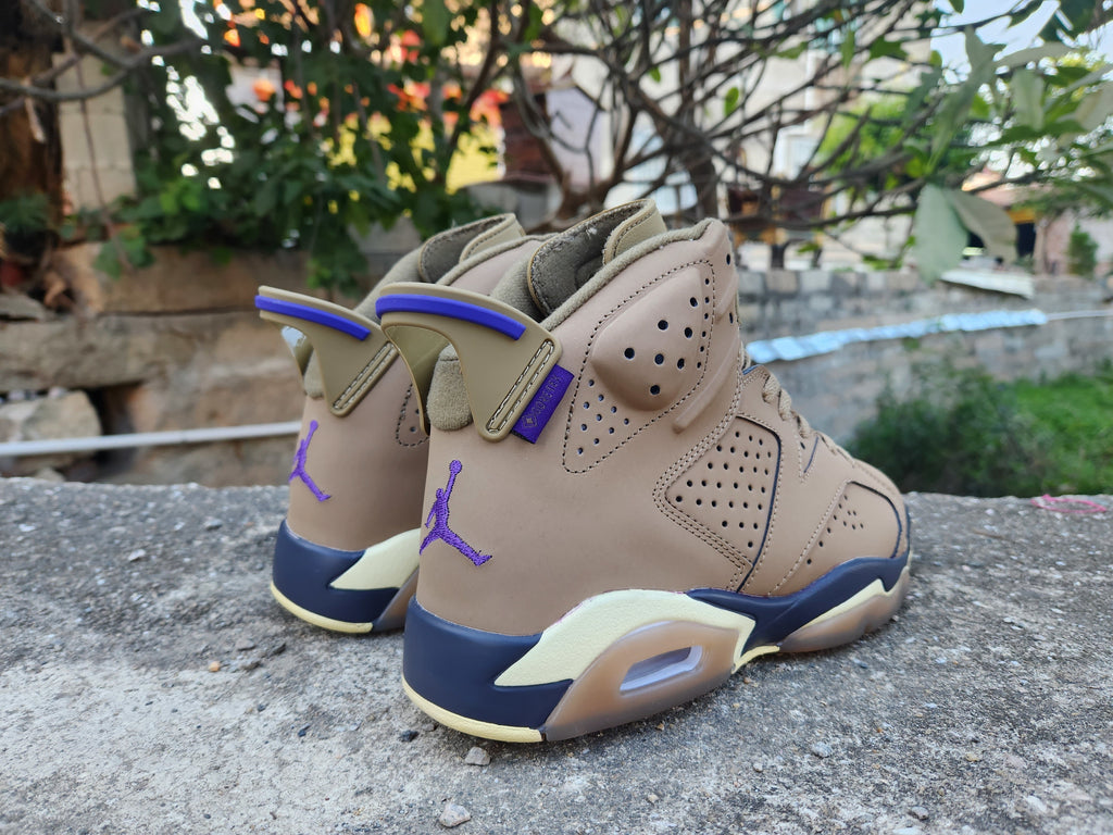 Air Jordan 6 Brown High-Top Sneakers