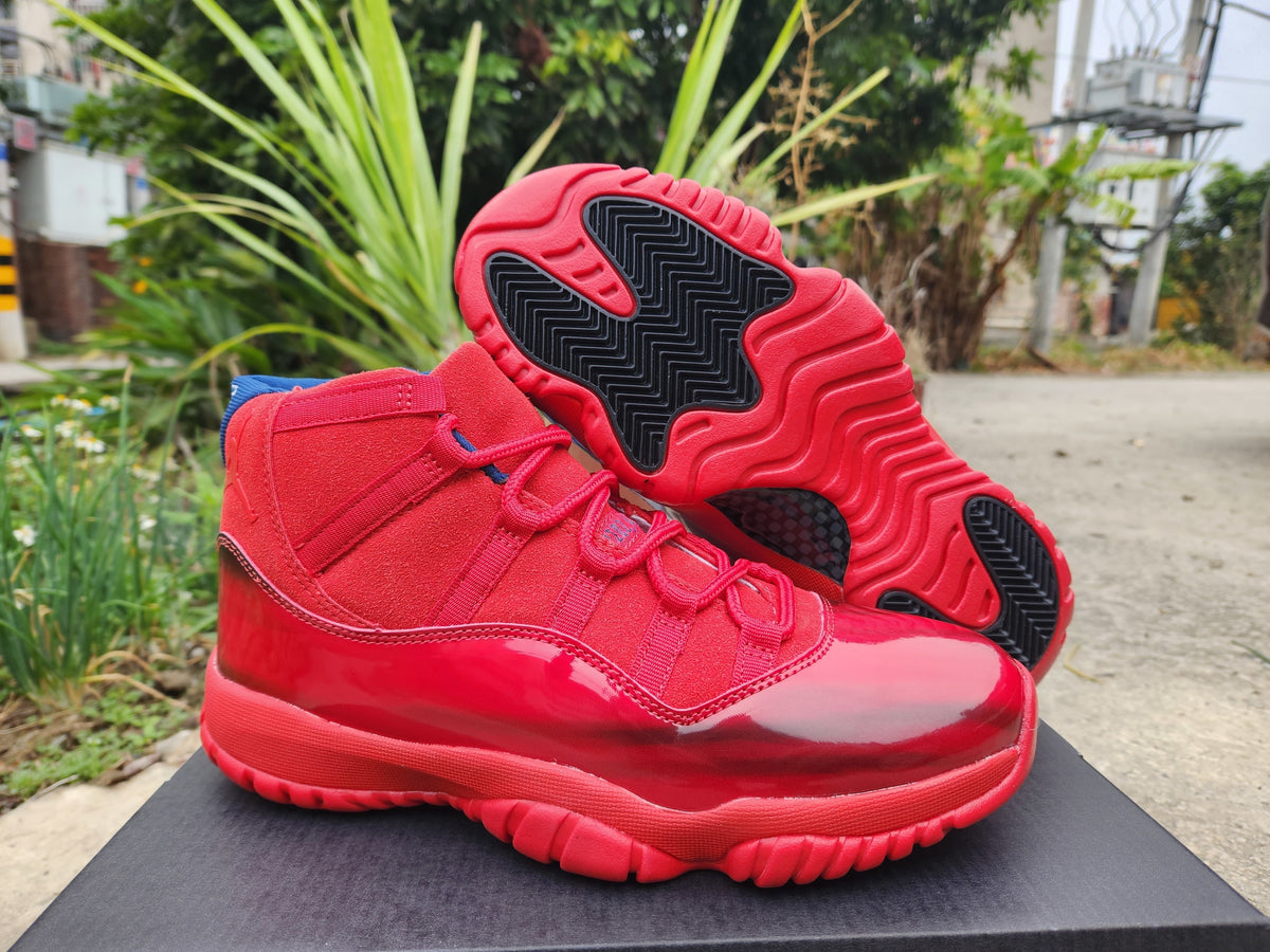 Air Jordan 11 Low Bright Red Sneakers